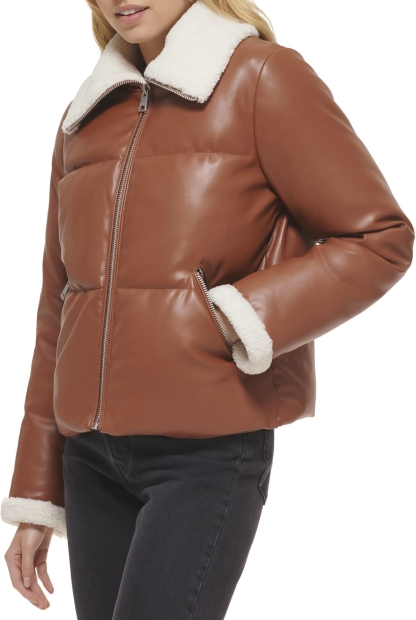 Женская куртка Levi's с шерпой 1159803835 (Коричневый, 3X)