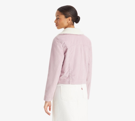 Женская вельветовая куртка-рубашка Levi's с подкладкой из шерпы 1159804068 (Розовый, XS)