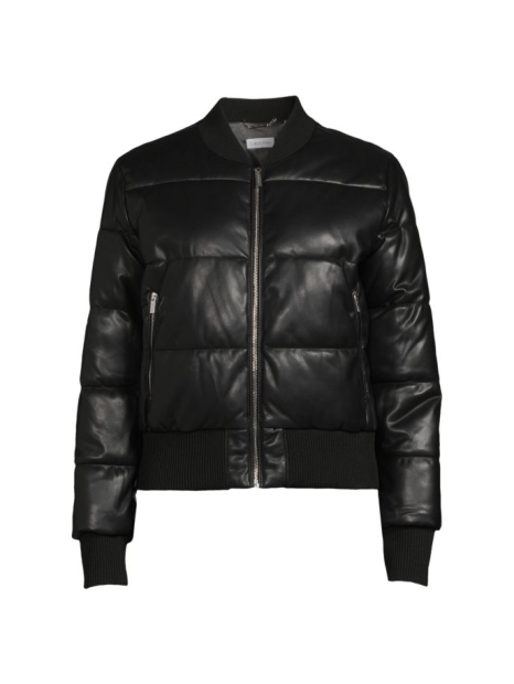 Стьобана куртка зі штучної шкіри Calvin Klein 1159804243 (Чорний, XS)