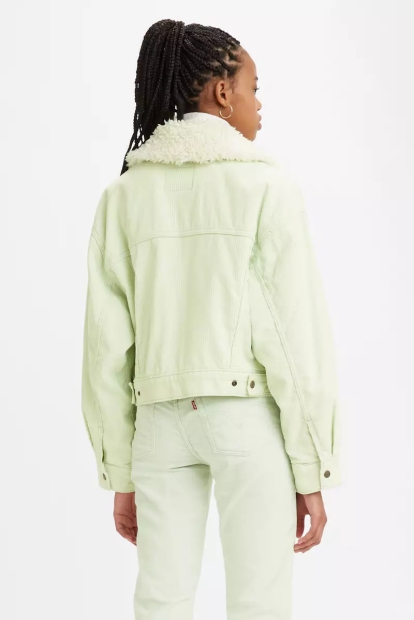 Женская вельветовая куртка-рубашка Levi's с шерпой 1159809018 (Зеленый, S)