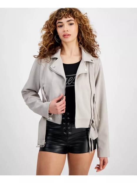 Женская куртка GUESS из искусственной замши 1159813607 (Бежевый, XL)