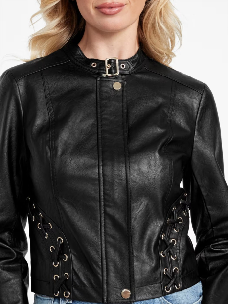 Женская куртка из экокожи GUESS 1159833260 (Черный S)