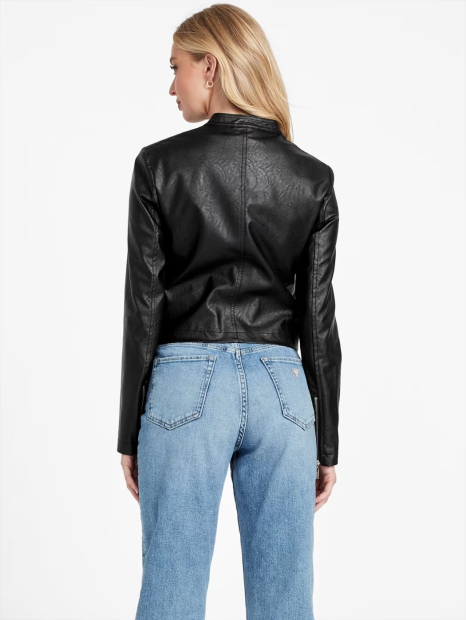 Женская куртка из экокожи GUESS 1159833260 (Черный S)