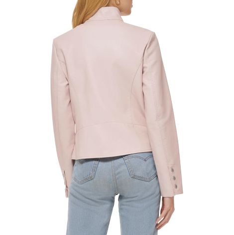 Женская куртка из экокожи Levi's на молнии 1159834912 (Розовый XXL)