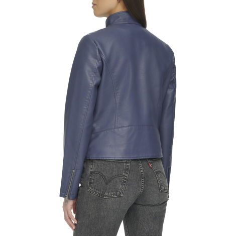 Женская куртка из экокожи Levi's на молнии 1159835634 (Синий XS)