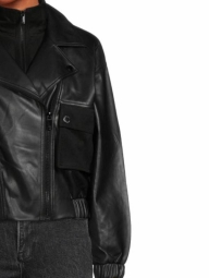 Жіноча куртка Karl Lagerfeld Paris з екошкіри 1159794165 (Чорний, S)
