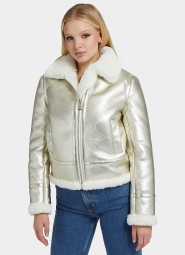 Женская куртка Guess с мехом 1159794982 (Золотистый, S)