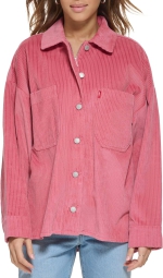 Женская вельветовая рубашка Levi's куртка 1159798046 (Розовый, L)