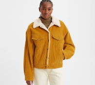 Женская вельветовая куртка-рубашка Levi's с подкладкой из шерпы 1159799840 (Желтый, XS)