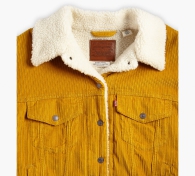 Женская вельветовая куртка-рубашка Levi's с подкладкой из шерпы 1159801391 (Желтый, L)