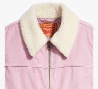 Жіноча вельветова куртка-сорочка Levi's з підкладкою з шерпи 1159804068 (Рожевий, XS)