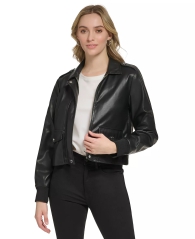 Жіноча куртка Calvin Klein зі штучної шкіри 1159804238 (Чорний, S)