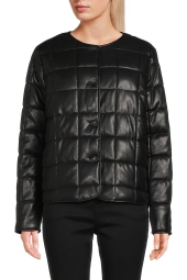 Женская стеганая куртка Calvin Klein на кнопках 1159804287 (Черный, S)