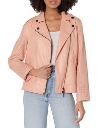 Жіноча куртка Armani Exchange зі штучної шкіри 1159805332 (Рожевий, L)