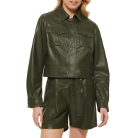Женская куртка DKNY из искусственной кожи 1159805949 (Зеленый, XL)