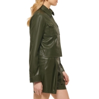 Женская куртка DKNY из искусственной кожи 1159805949 (Зеленый, XL)