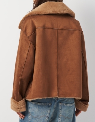 Двухсторонняя куртка из экозамши Tommy Hilfiger с искусственным мехом 1159806400 (Коричневый, XL)