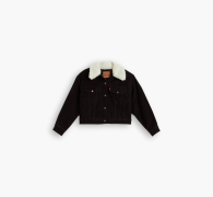Женская вельветовая куртка-рубашка Levi's с шерпой 1159808740 (Черный, L)