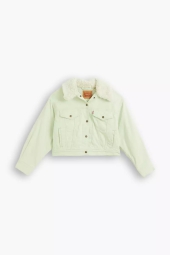 Женская вельветовая куртка-рубашка Levi's с шерпой 1159809029 (Зеленый, L)