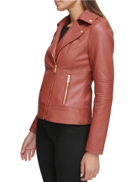 Жіноча асиметрична куртка з екошкіри GUESS 1159809182 (Коричневий, S)