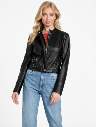 Женская куртка из экокожи GUESS 1159833260 (Черный S)