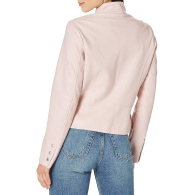 Женская куртка из экокожи Levi's на молнии 1159834912 (Розовый XXL)