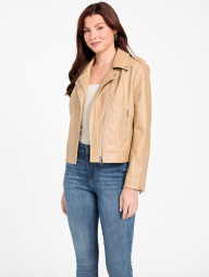 Женская куртка из экокожи GUESS 1159836508 (Бежевый S)