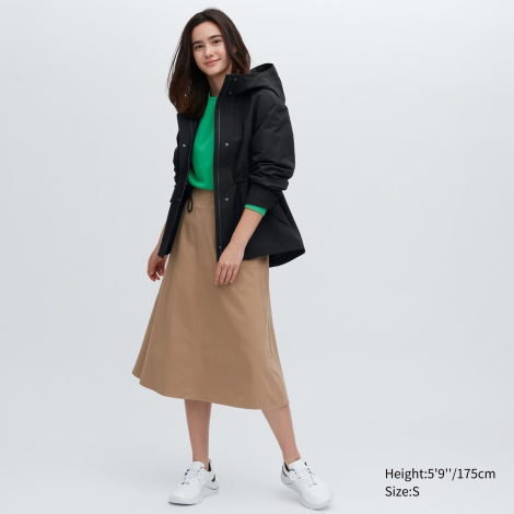 Парка Uniqlo легкая куртка ветровка с капюшоном 1159786190 (Черный, S)