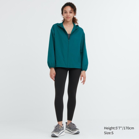 Ветровка женская Uniqlo защита от ультрафиолета UPF 40+ 1159801176 (Зеленый, XS)