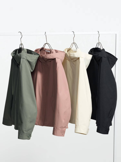Легкая ветровка Uniqlo парка с капюшоном 1159834022 (Розовый XXL)