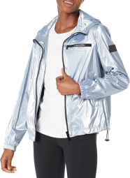 Легкая водостойкая куртка Calvin Klein на молнии 1159772345 (Голубой, XS)