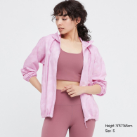 Ветровка женская Uniqlo легкая куртка с капюшоном 1159772313 (Розовый, XS)