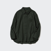 Куртка-рубашка UNIQLO на пуговицах 1159778435 (Зеленый, M)