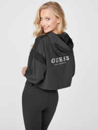 Жіноча укорочена вітровка GUESS легка куртка на блискавці оригінал