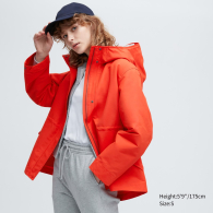 Парка Uniqlo легкая куртка ветровка с капюшоном 1159784495 (Красный, M)