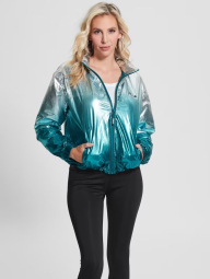 Женская ветровка Guess яркая куртка со скрытым капюшоном 1159787033 (Голубой, XL)