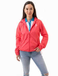 Женская ветровка U.S. Polo Assn с капюшоном 1159793941 (Розовый, XL)