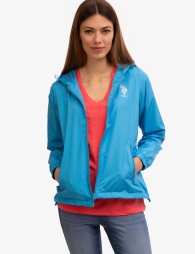 Женская ветровка U.S. Polo Assn с капюшоном 1159793948 (Голубой, XS)