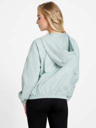 Жіноча укорочена ветровка GUESS легка куртка на блискавці 1159796964 (Зелений, XS)