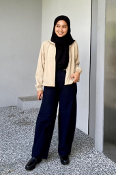 Ультраэластичная ветровка Uniqlo легкая куртка 1159833352 (Бежевый M)