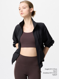 Ультраэластичная ветровка Uniqlo легкая куртка 1159833942 (Черный S)