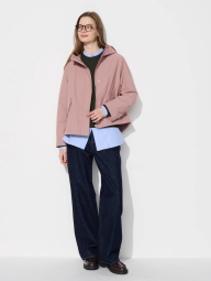 Легкая ветровка Uniqlo парка с капюшоном 1159834022 (Розовый XXL)