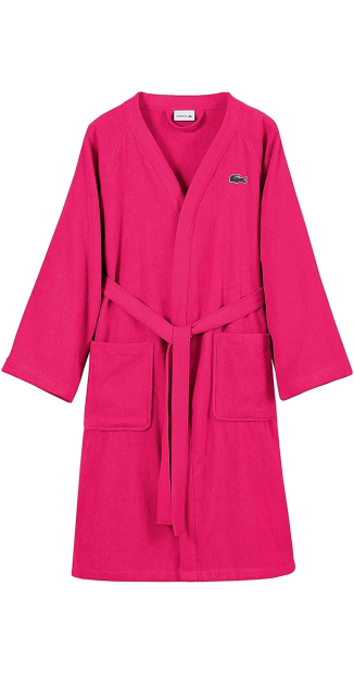Махровый халат Lacoste 1159788626 (Розовый, One size)