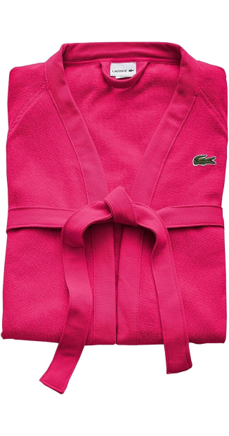 Махровый халат Lacoste 1159788626 (Розовый, One size)