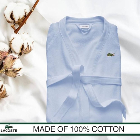 Махровий халат Lacoste 1159820866 (Блакитний One size)