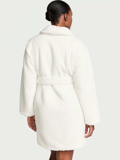 Уютный короткий халат Victoria's Secret 1159828133 (Белый XS/S)