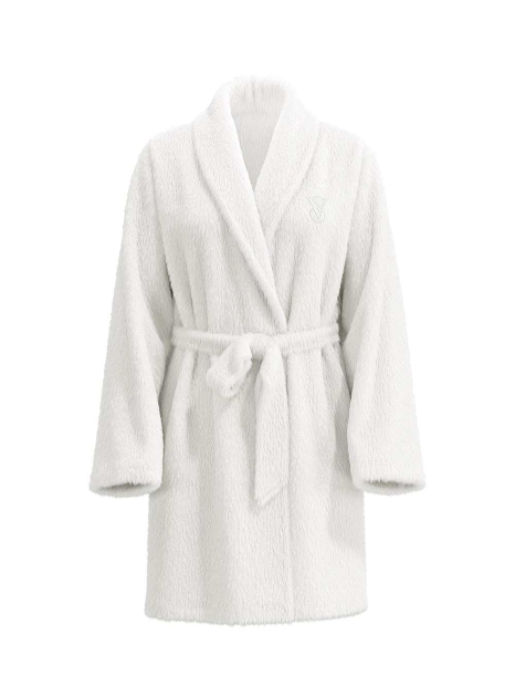Уютный короткий халат Victoria's Secret 1159828133 (Белый XS/S)
