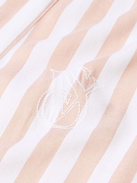 Домашний длинный халат Victoria’s Secret с поясом 1159834564 (Белый/Коричневый XS/S)