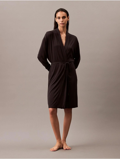 Ультралегкий халат для отдыха Calvin Klein 1159835842 (Черный XS/S)