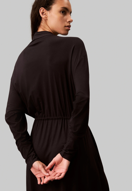 Ультралегкий халат для отдыха Calvin Klein 1159835849 (Черный XS/S)